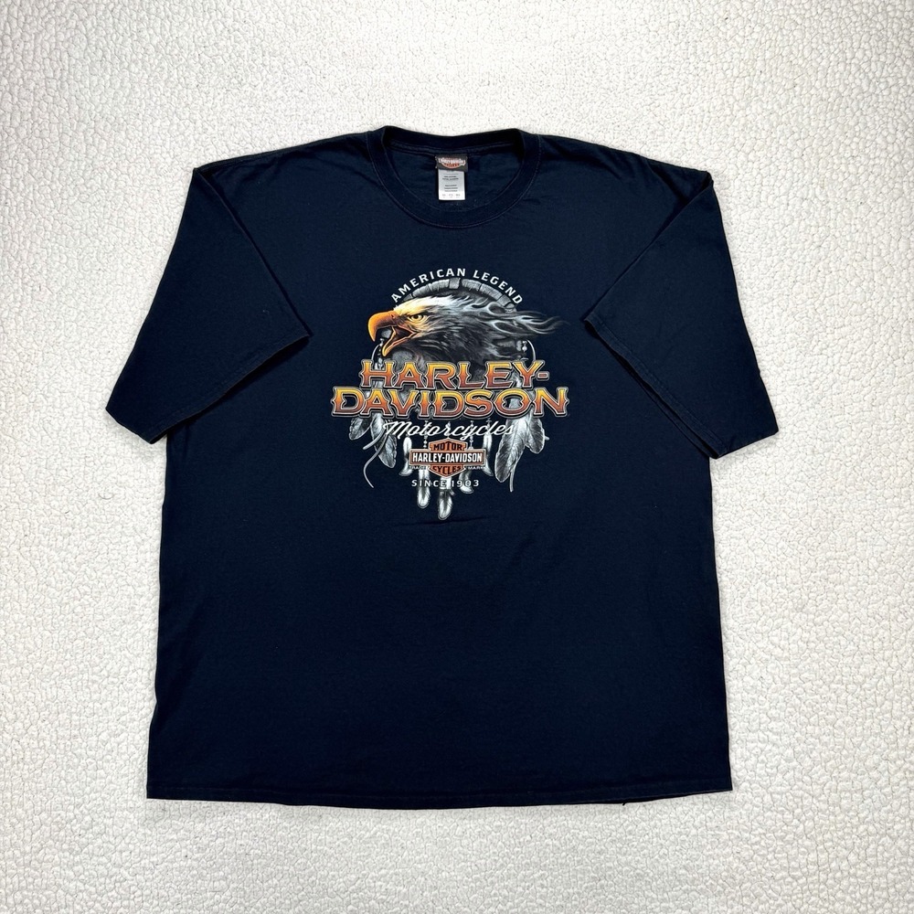 Harley-Davidson Black Hills Rapid City SD Eagle Graphic T Shirt Men's 3XLT Biker